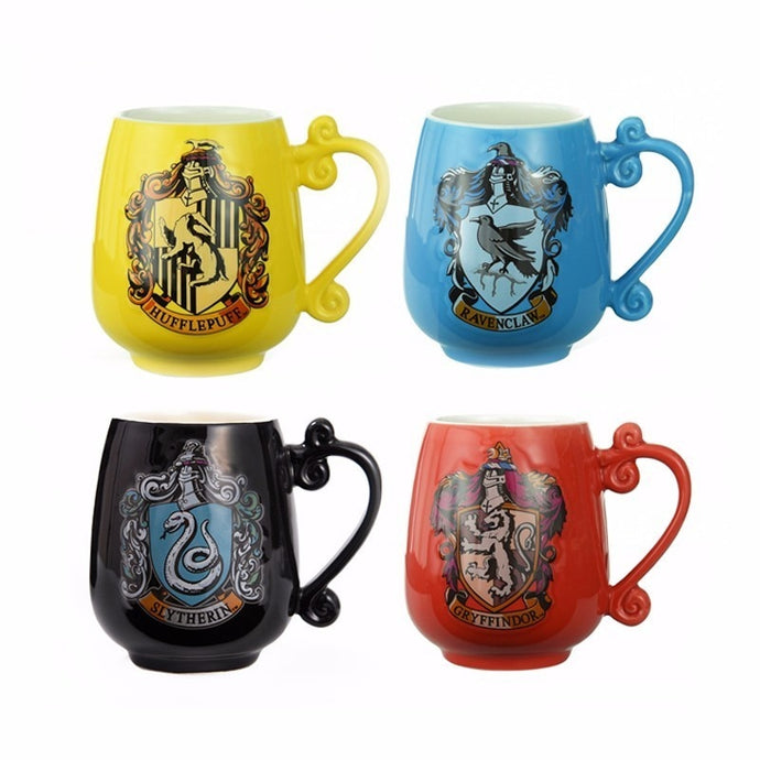 480ML High Capacity  Big Belly Ceramic Mug Harry Potter School Of Magic Coffee Tea Milk Hot Water Cup Drinkware  Christmas Gift
